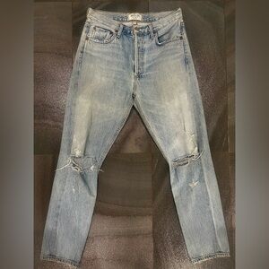 Women’s Agolde Light Wash Denim Relaxed Fit Straight Leg Size 27x26